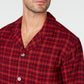 Pijama de flanela xadrez masculino Club Room vermelho tamanho grande