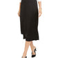 Saia envelope sintética Alfani feminina, preta, tamanho 4