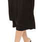 Saia envelope sintética Alfani feminina, preta, tamanho 4