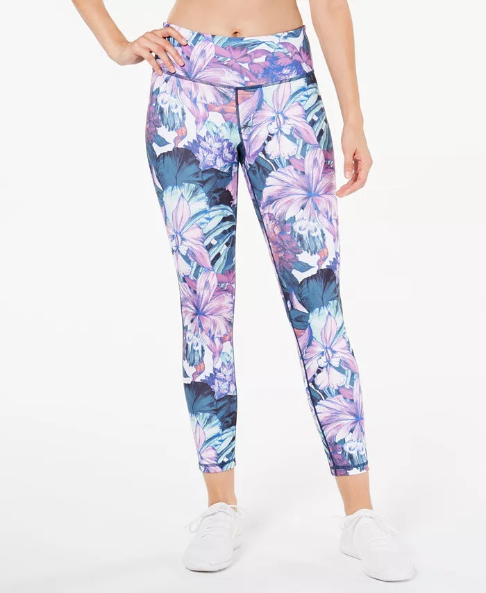 Leggings femininas estampadas florais Ideology Multi L Rosa Tamanho Grande
