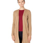 Cardigan longo canelado feminino Ralph Lauren, bege, tamanho extragrande