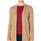 Cardigan longo canelado feminino Ralph Lauren, bege, tamanho extragrande