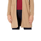 Cardigan longo canelado feminino Ralph Lauren, bege, tamanho extragrande