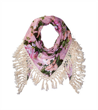 Steve Madden Cachecol Triângulo Keep Blooming Feminino Rosa Tamanho Único