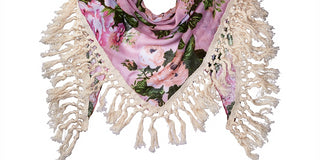 Steve Madden Cachecol Triângulo Keep Blooming Feminino Rosa Tamanho Único