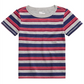 Camiseta infantil Epic Threads Multi-Listras para Meninos, Cinza, Tamanho 2T