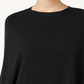 Poncho assimétrico com babados feminino Karen Scott, preto, tamanho P