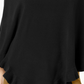 Poncho assimétrico com babados feminino Karen Scott, preto, tamanho P