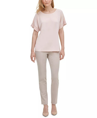 Blusa Calvin Klein Feminina Manga Curta Branca Tamanho Médio