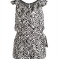 Macacão com estampa de zebra para meninas grandes da Epic Threads, branco, tamanho GG