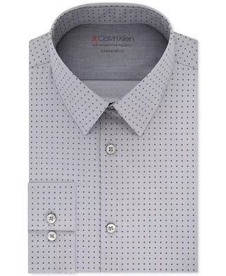 Camisa Calvin Klein Masculina Estampada com Elástico e Botões Azul Tamanho G