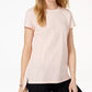 Camiseta feminina alta e baixa Maison Jules, rosa, tamanho pequeno