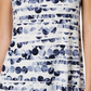 Top Alfani Feminino Petite Estampado com Gola Alta Azul Tamanho PS