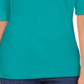 Karen Scott Blusa Feminina de Algodão com Decote em V Verde Tamanho G