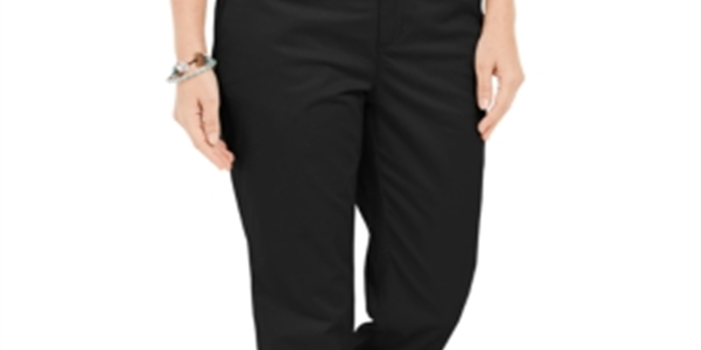 Calça Capri Chino Feminina Style &amp; Co Preta Tamanho 4