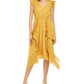 Vestido midi feminino Petite Burnout-Print da INC International Concepts, amarelo, tamanho pequeno