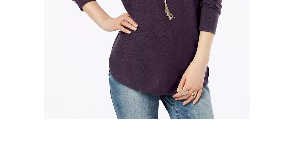 Suéter feminino INC International Concepts, roxo, tamanho XX-grande