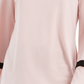 Charter Club Top feminino de crepe com detalhe de gravata rosa tamanho PL