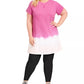 Vestido camiseta estampado tie-dye plus size Ideology rosa tamanho 1X