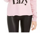 Moletom com capuz Rebellious One Junior's Love To Be Lazy rosa tamanho X-G