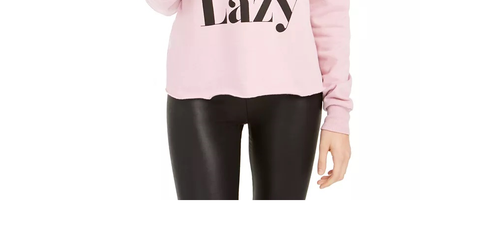 Moletom com capuz Rebellious One Junior's Love To Be Lazy rosa tamanho X-G