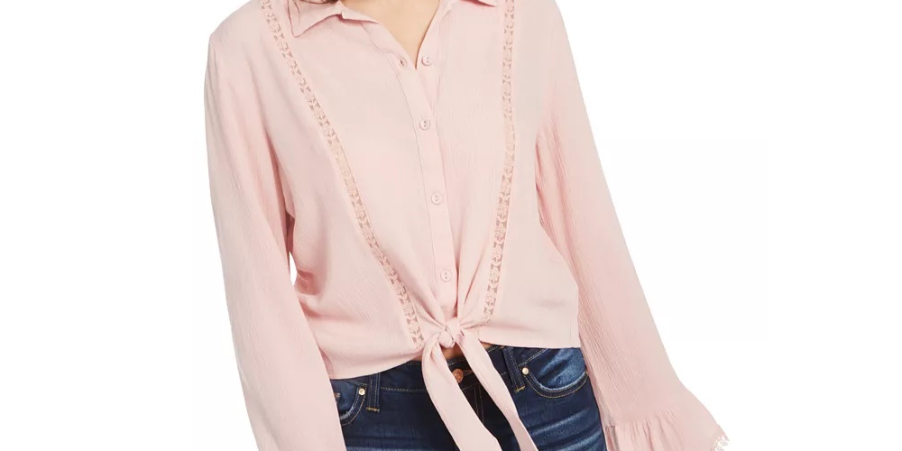 Blusa de crochê Gypsies &amp; Moondust Junior Rosa Tamanho Grande