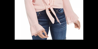 Blusa de crochê Gypsies &amp; Moondust Junior Rosa Tamanho Grande