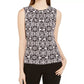 Blusa feminina Calvin Klein estampada sem mangas preta tamanho PXS
