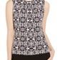 Blusa feminina Calvin Klein estampada sem mangas preta tamanho PXS