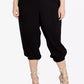 Calça jogger curta feminina Rachel Roy Trendy Plus, preta, tamanho 0X