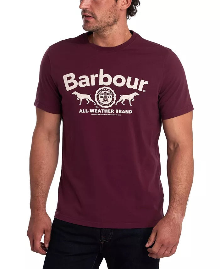 Camiseta masculina Barbour Max Logo Graphic vermelha tamanho grande