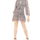 Vestido smocked com estampa floral feminino Bar III, rosa, tamanho GG