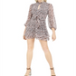 Vestido smocked com estampa floral feminino Bar III, rosa, tamanho GG