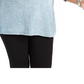 Karen Scott Suéter Feminino Plus Size Gola Canoa Chenille Azul Tamanho 2X