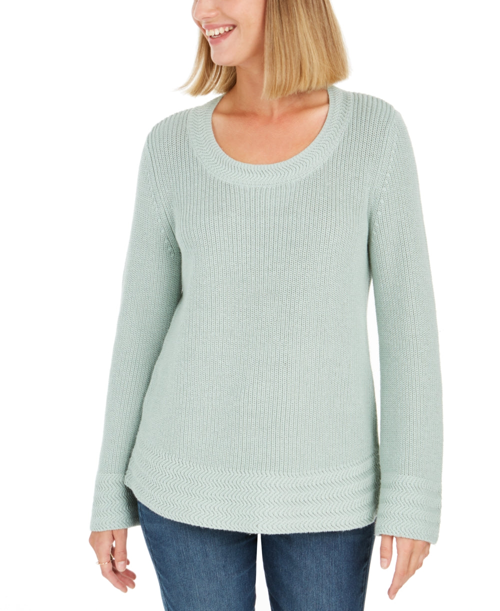 Suéter pulôver feminino estilo boxy knit verde tamanho grande