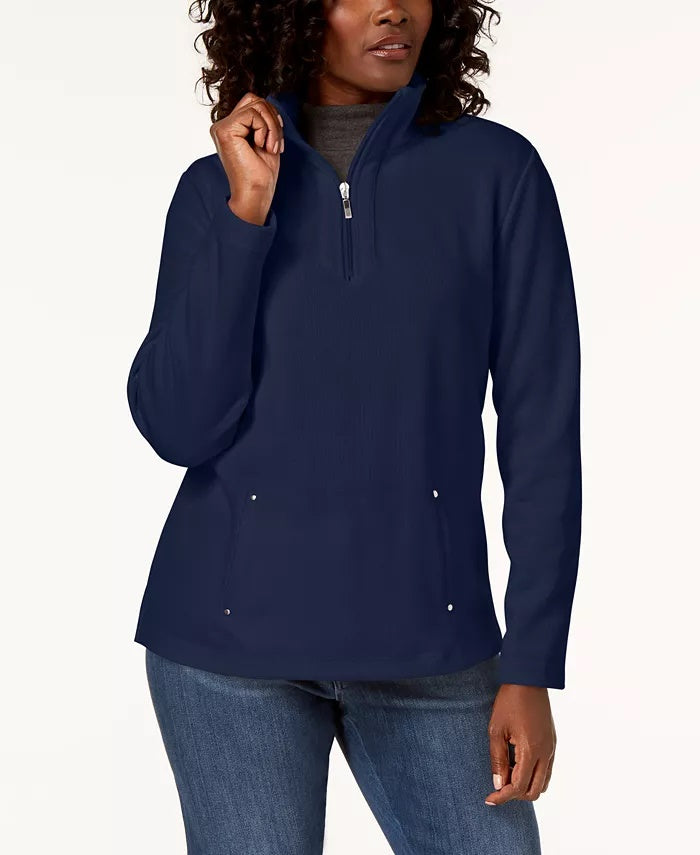 Karen Scott Blusa Feminina Gola Alta Azul Tamanho P