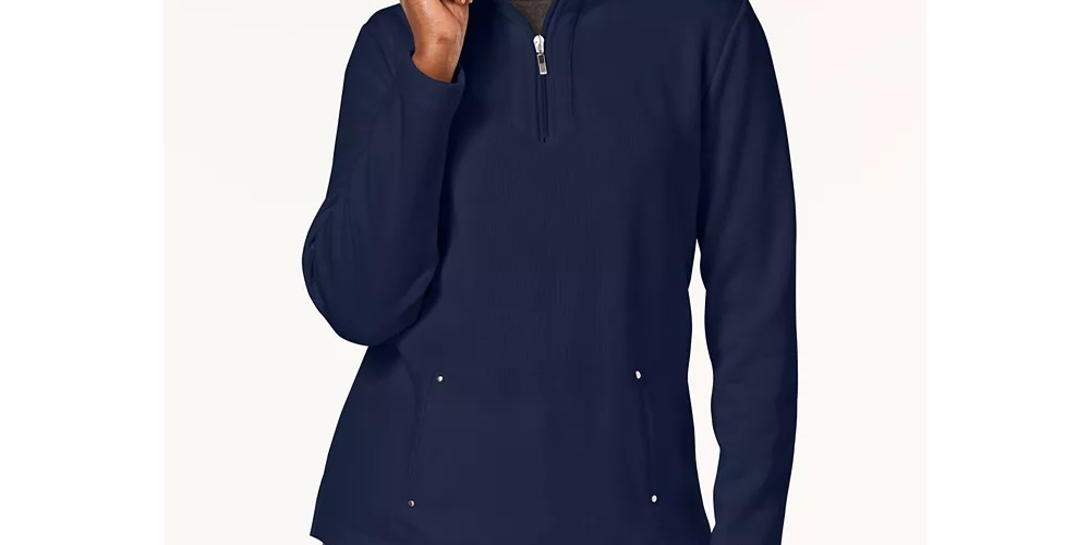 Karen Scott Blusa Feminina Gola Alta Azul Tamanho P