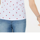 Karen Scott Blusa Feminina Petite Ladybug com Estampa Gingham Azul Tamanho Pequeno