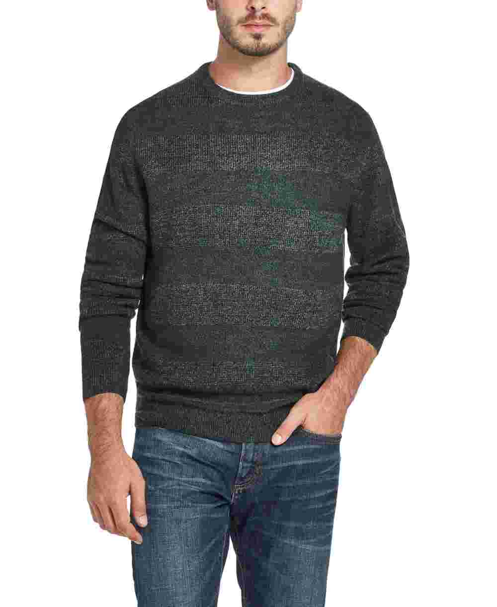Suéter masculino vintage à prova de intempéries com gola redonda verde, tamanho XX-G