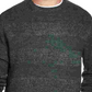 Suéter masculino vintage à prova de intempéries com gola redonda verde, tamanho XX-G