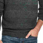 Suéter masculino vintage à prova de intempéries com gola redonda verde, tamanho XX-G