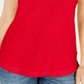 Camiseta feminina de algodão com gola redonda Style &amp; Co - vermelha, tamanho XXL