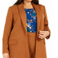 Calvin Klein Blazer Feminino Plus Size com Lapela Entalhada Marrom Tamanho 20W