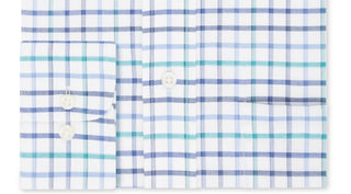 Eagle Men's Big & Tall Classic/Regular-Fit Non-Iron Flex Collar Check Dress Shirt Blue Size 37-38
