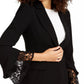 Blazer feminino Nanette Lepore com manga de renda, preto, tamanho 10