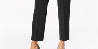 Kasper Women's Tab Waist Modern Dress Pants Black Size 6P