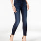 Calça jeans skinny feminina M1858, cintura alta, azul, tamanho 6/28