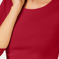 Camiseta feminina de manga comprida Charter Club Pima Cotton, vermelha, tamanho grande