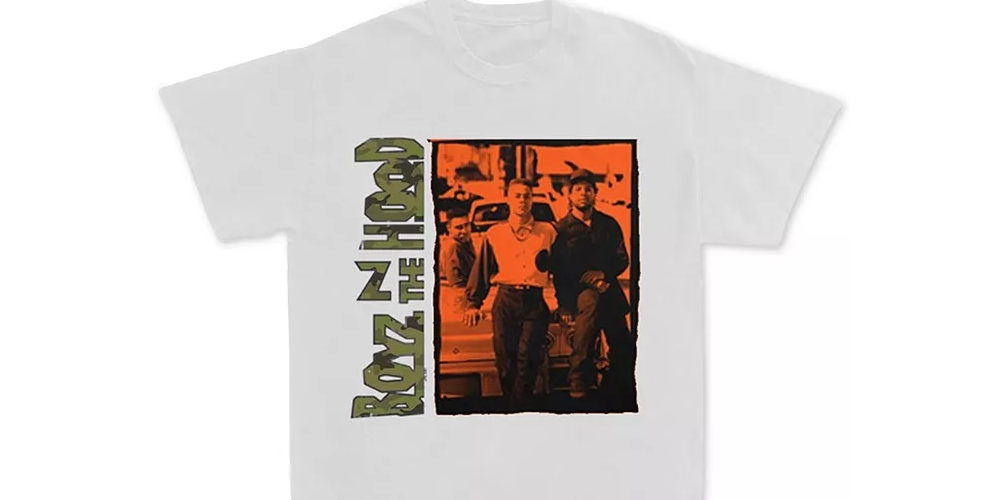 Camiseta masculina com estampa gráfica Boyz N The Hood, branca, tamanho extragrande