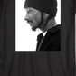 Camiseta masculina Merch Traffic com estampa gráfica Snoop Profile, preta, tamanho médio